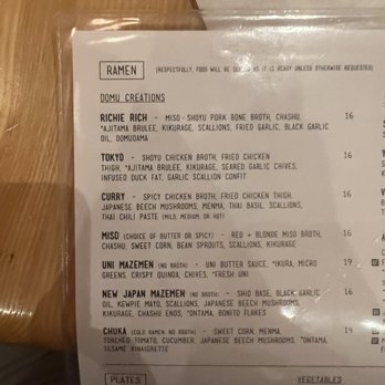 DOMU - Dr. Phillips - Menu - Ramen Near Me - Orlando, Florida DOMU - Dr. Phillips - Menu - Ramen Near Me - Orlando, Florida