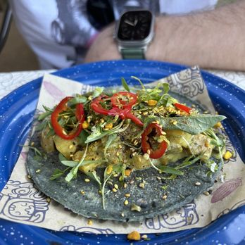 Nixta Taqueria - Golden beet taco - Mexican Near Me - Austin, Texas