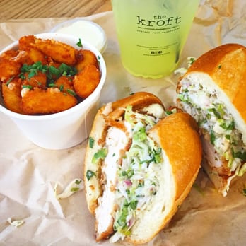The Kroft - Fried Chicken w/ Jalapeño Slaw, Fried Cheese Curds, and Cucumber Mint Lemonade! - Sandwiches Near Me - Anaheim, California The Kroft - Fried Chicken w/ Jalapeño Slaw, Fried Cheese Curds, and Cucumber Mint Lemonade! - Sandwiches Near Me - Anaheim, California