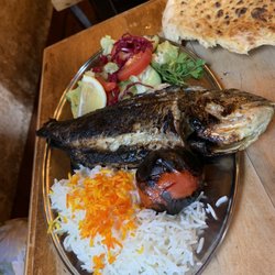 Patogh - Grilled fish with half rice and half salad