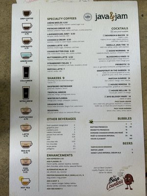 Menu photo 2 Java & Jam Fort Lauderdale, FL