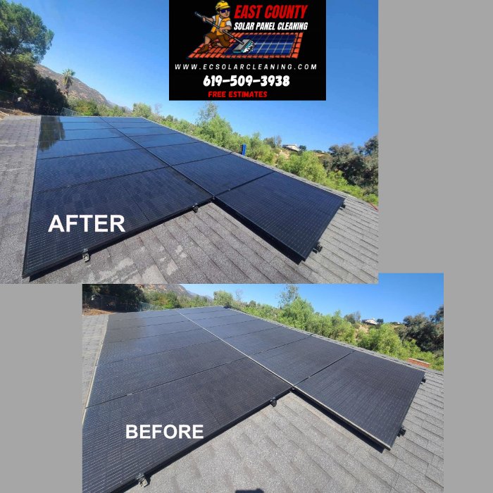 Slide of East County Solar Panel Cleaning