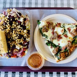 The Red Barn Pizza and More - Walnut & Cranberry salad + Rustica pizza   Taste from heaven !