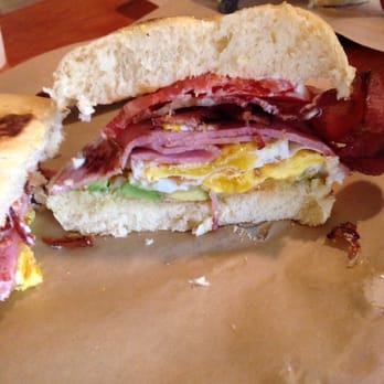 Planker Sandwiches - Two fried eggs, bacon, ham, avocado, tomato, white cheddar on a toasted Kaiser - Sandwiches Near Me - Bend, Oregon Planker Sandwiches - Two fried eggs, bacon, ham, avocado, tomato, white cheddar on a toasted Kaiser - Sandwiches Near Me - Bend, Oregon