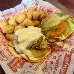 Jefferson's Restaurant - Fried pickle burger