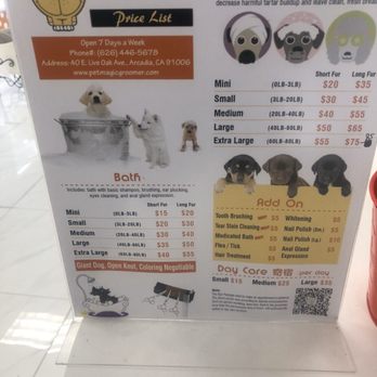Magic Groomer - Menu - Pet Sitting Near Me - Arcadia, California