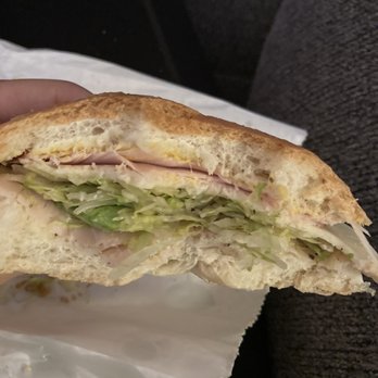Capri Deli - Sad Turkey Pastrami. More like bread and lettuce sandwich. - Delis Near Me - Covina, California