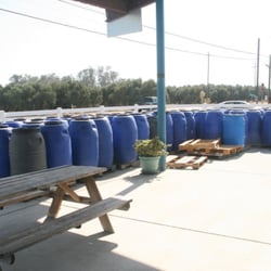 The Olive Hut - We were informed that the barrels out front contain either brine, olives, or both.