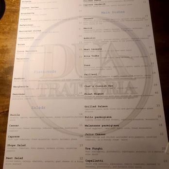 Dua Trattoria - Dinner menu - Mediterranean Near Me - Frisco, Texas Dua Trattoria - Dinner menu - Mediterranean Near Me - Frisco, Texas