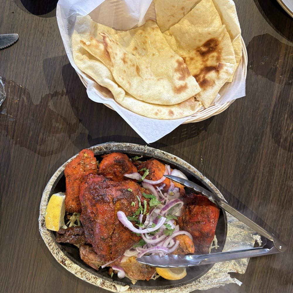 Aroma Indian Grill - grilled sampler with naan - Indian Near Me - Baton Rouge, Louisiana