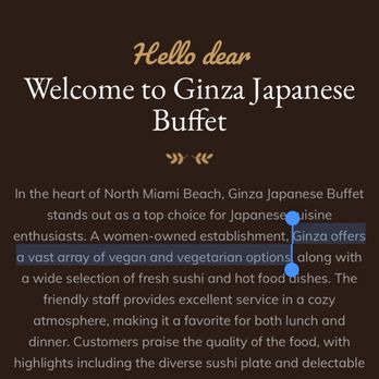 Ginza Japanese Buffet - False advertisement - Japanese Near Me - North Miami Beach, Florida Ginza Japanese Buffet - False advertisement - Japanese Near Me - North Miami Beach, Florida