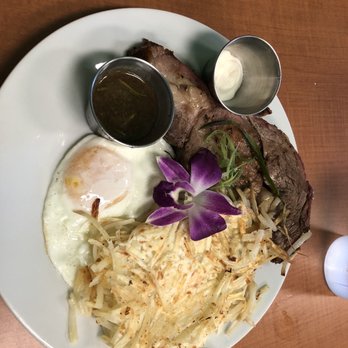 Guieb Cafe - Prime Rib & Over Easy Egg with Hash Browns - New American Near Me - Honolulu, Hawaii Guieb Cafe - Prime Rib & Over Easy Egg with Hash Browns - New American Near Me - Honolulu, Hawaii