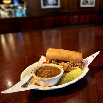 Pappadeaux Seafood Kitchen - Half Gumbo Half Poboy (lunch) - Cajun/Creole Near Me - Austin, Texas Pappadeaux Seafood Kitchen - Half Gumbo Half Poboy (lunch) - Cajun/Creole Near Me - Austin, Texas
