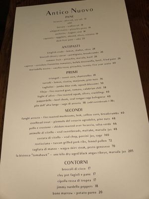 Menu photo 7 Antico Nuovo Los Angeles, CA