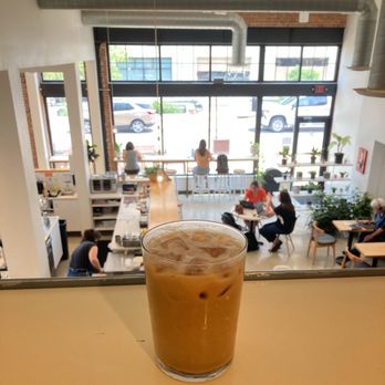 Zion Coffee Bar - Iced Coconut Sage Latte - Coffee & Tea Near Me - Peoria, Illinois