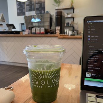 Evolve Coffee + Matcha - lychee matcha latte - Coffee & Tea Near Me - Metairie, Louisiana Evolve Coffee + Matcha - lychee matcha latte - Coffee & Tea Near Me - Metairie, Louisiana