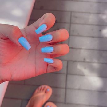 Varnish Lab - Slayed my nails again   I got gelx done by Tommy, he's always so attentive. Love love love my blue nails ! - Nail Salons Near Me - Playa Vista, California