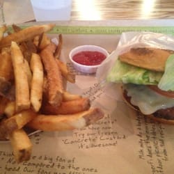 BurgerFi - Veggie burger and fries