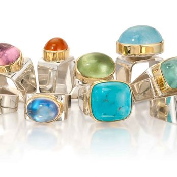 Unique Boutique - Assorted Cabochon Gemstone Square Rings - Jewelry Near Me - Naples, Florida Unique Boutique - Assorted Cabochon Gemstone Square Rings - Jewelry Near Me - Naples, Florida