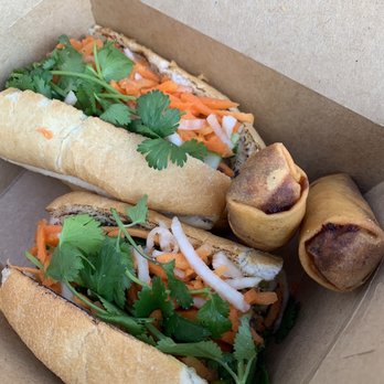 Saigon On 7th - Grilled Pork Banh Mi and Egg Rolls - Vietnamese Near Me - Austin, Texas