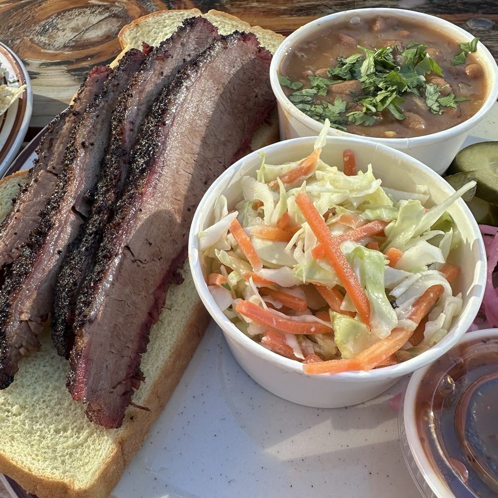 Brisket with Coleslaw and South Borracho Beans Brisket with Coleslaw and South Borracho Beans