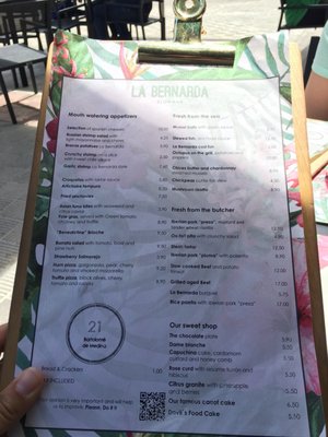 Menu photo 2 La Bernarda Seville, SE Menu photo 2 La Bernarda Seville, SE