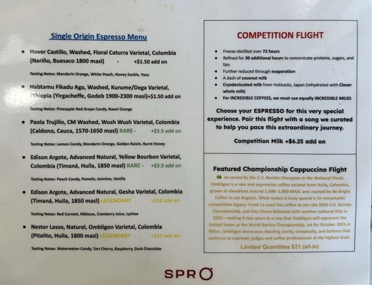 Menu photo 5 SPRO Coffee Lab San Francisco, CA Menu photo 5 SPRO Coffee Lab San Francisco, CA