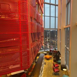 Brigadier General Charles E. McGee Library - Second floor overlook into the teen area