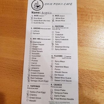 Okie Pokii Cafe - My order - Poke Near Me - Highland Park, New Jersey