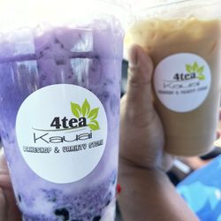 4tea Kauai Bakeshop & Variety Store - Ube Latte & Mac Nut Latte