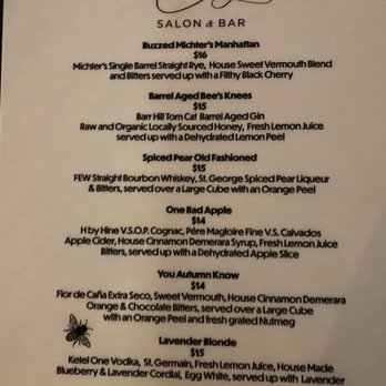 Buzzed by Zea - The menu for Winter 2022 - Cocktail Bars Near Me - Chicago, Illinois