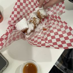 Beignets with caramel Beignets with caramel