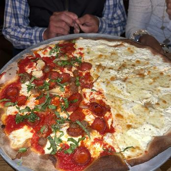 Rubirosa - Half meat lovers and half Bianca! Best combo!!! - Italian Near Me - New York, New York Rubirosa - Half meat lovers and half Bianca! Best combo!!! - Italian Near Me - New York, New York