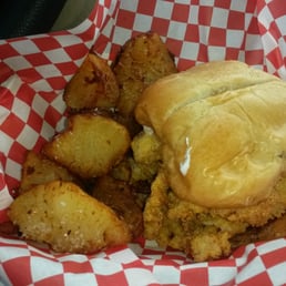 Crispy Chicken and Fried Mashed Potatoes FTW!