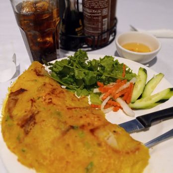 Viet's Pho - Banh Xeo (pork and shrimp) ($13) and diet coke ($3). - Vietnamese Near Me - Albuquerque, New Mexico