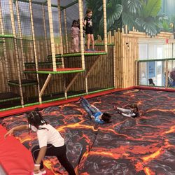 Lava Island - Double airbag jump not monitored. Toddler got head jumped on while there.