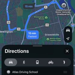 Atlas Driving School - Directions from Atlas Driving School to the DMV we were taking the test