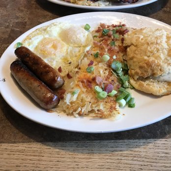 Shari's Cafe and Pies - Farmers breakfast standard with stuffed hashbrowns and biscuit & gravy. - Desserts Near Me - Silverdale, Washington Shari's Cafe and Pies - Farmers breakfast standard with stuffed hashbrowns and biscuit & gravy. - Desserts Near Me - Silverdale, Washington