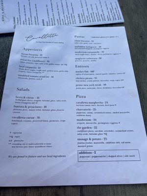Menu photo 5 Cavalletta Restaurant Aptos, CA