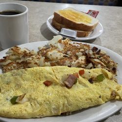 Liberty Family Dining - Farmers omelette, hash browns, homemade toast.
