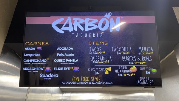 Menu photo 1 Carbon Taqueria Azusa, CA Menu photo 1 Carbon Taqueria Azusa, CA