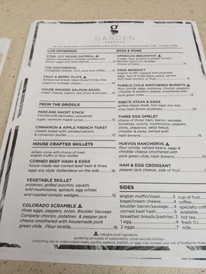 Menu photo 1 The Garden Terrace Englewood, CO