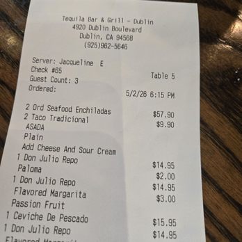 Tequila Bar & Grill - Mexican Near Me - Dublin, California