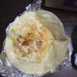 Lol mini shredded chicken quesadilla. More like a tortilla with a hint of chicken. Lol mini shredded chicken quesadilla. More like a tortilla with a hint of chicken.