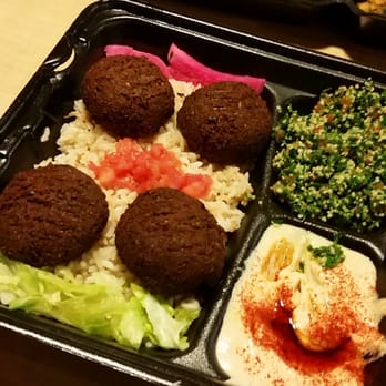 Fufu's Mid East Grill - Fresh Falafel plate with your choice of 2 sides. Oh my god. Best thing ever - Mediterranean Near Me - Riverside, California