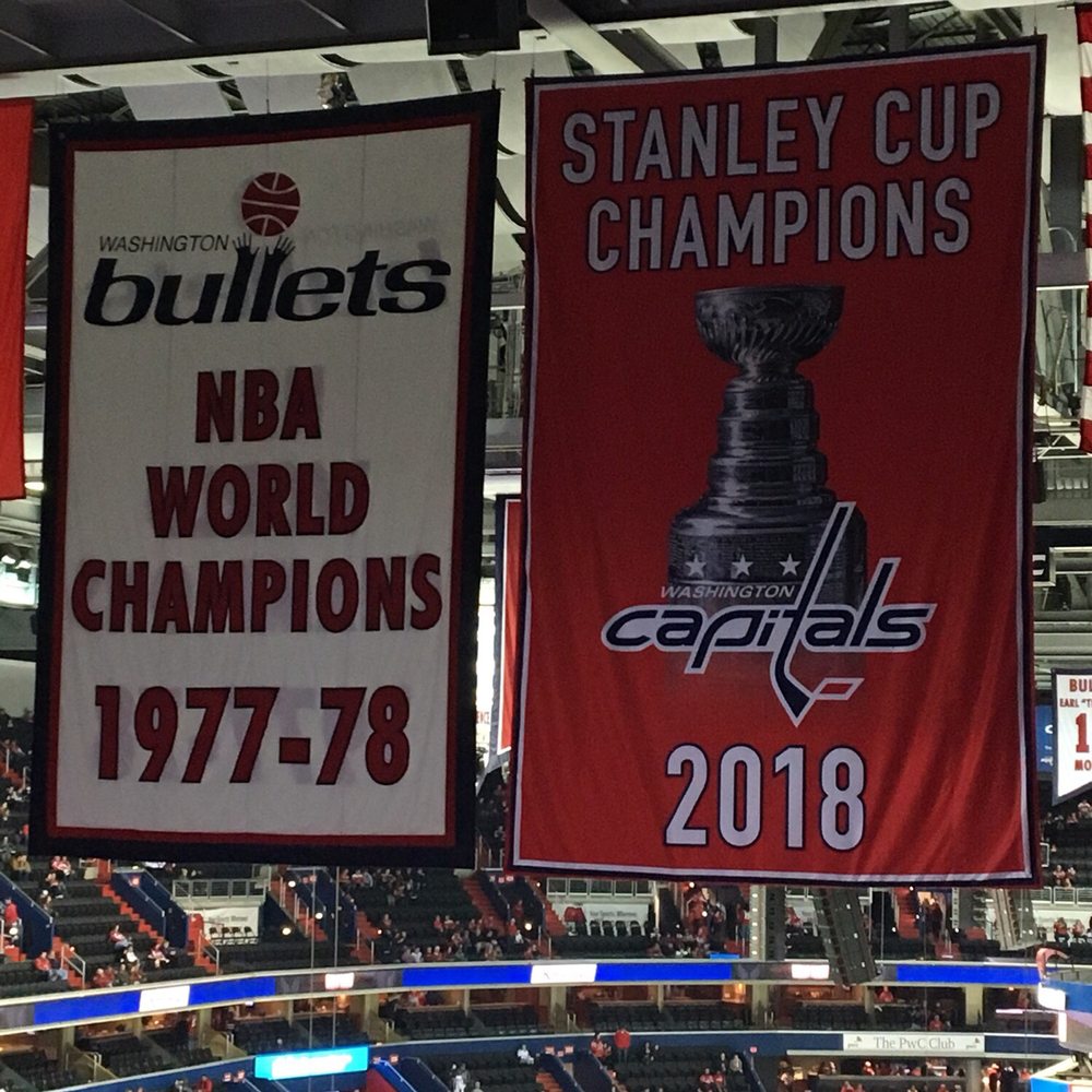 Capital One Arena - I have fond memories for both banners.  I was in middle school for the one on the left :) - Stadiums & Arenas Near Me - Washington, DC, District of Columbia