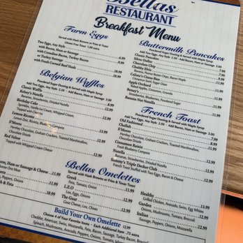 Bellas Restaurant - Breakfast Menu - Breakfast & Brunch Near Me - Tarrytown, New York