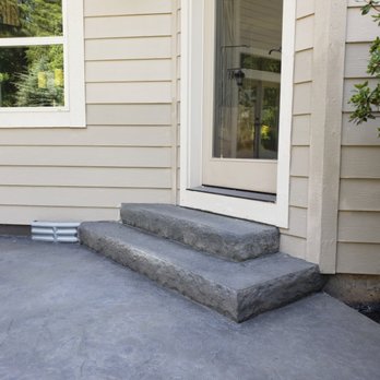 McCarthy Concrete - Texture Skin Patio with Rock Edge Face - Masonry/Concrete Near Me - La Center, Washington McCarthy Concrete - Texture Skin Patio with Rock Edge Face - Masonry/Concrete Near Me - La Center, Washington