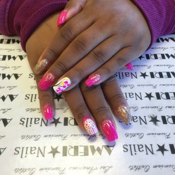 Amerinails - So far my favorite nail design done for my birthday by Henry - Nail Salons Near Me - San Diego, California Amerinails - So far my favorite nail design done for my birthday by Henry - Nail Salons Near Me - San Diego, California