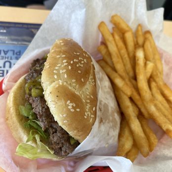 Burger Boy - Green chili burger with fries - Burgers Near Me - Cedar Crest, New Mexico Burger Boy - Green chili burger with fries - Burgers Near Me - Cedar Crest, New Mexico
